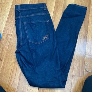 Express high rise 4 4 dark wash jean leggings like new